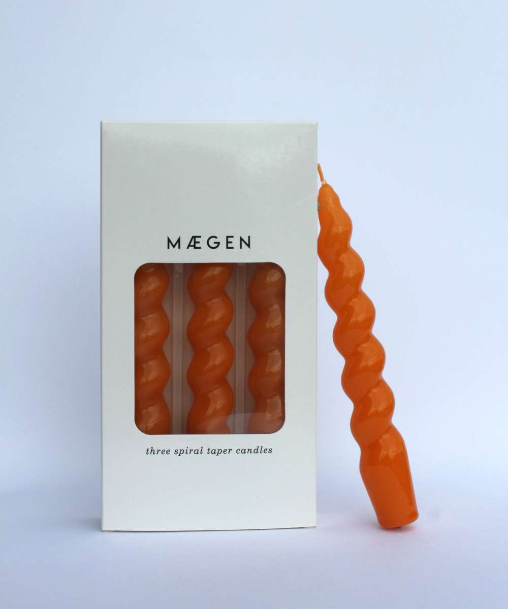 MÆGEN Spiral Taper Candle (Pack of 3)