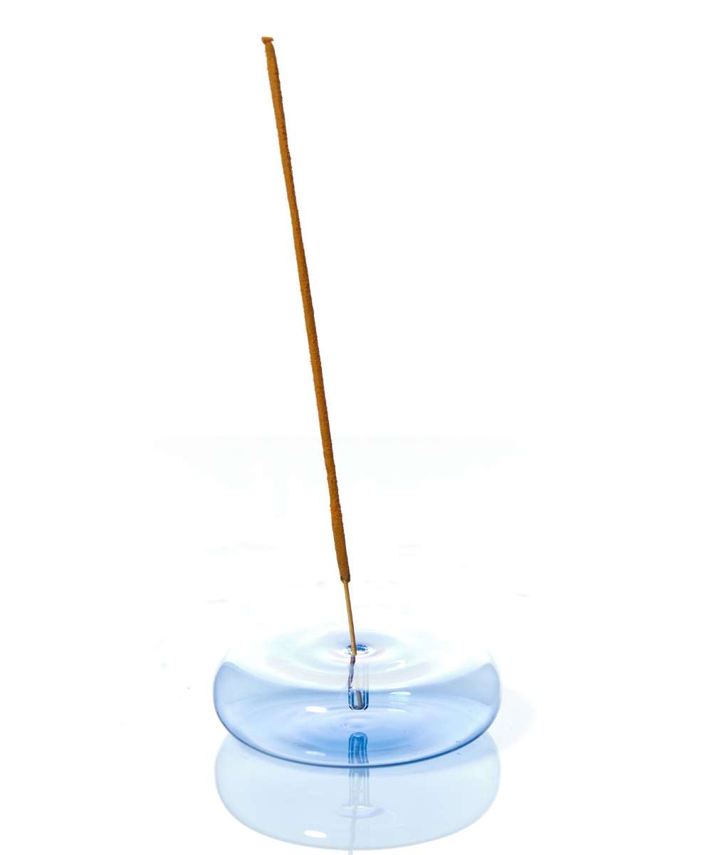 MÆGEN Dimple Glass Incense Holder - Blue
