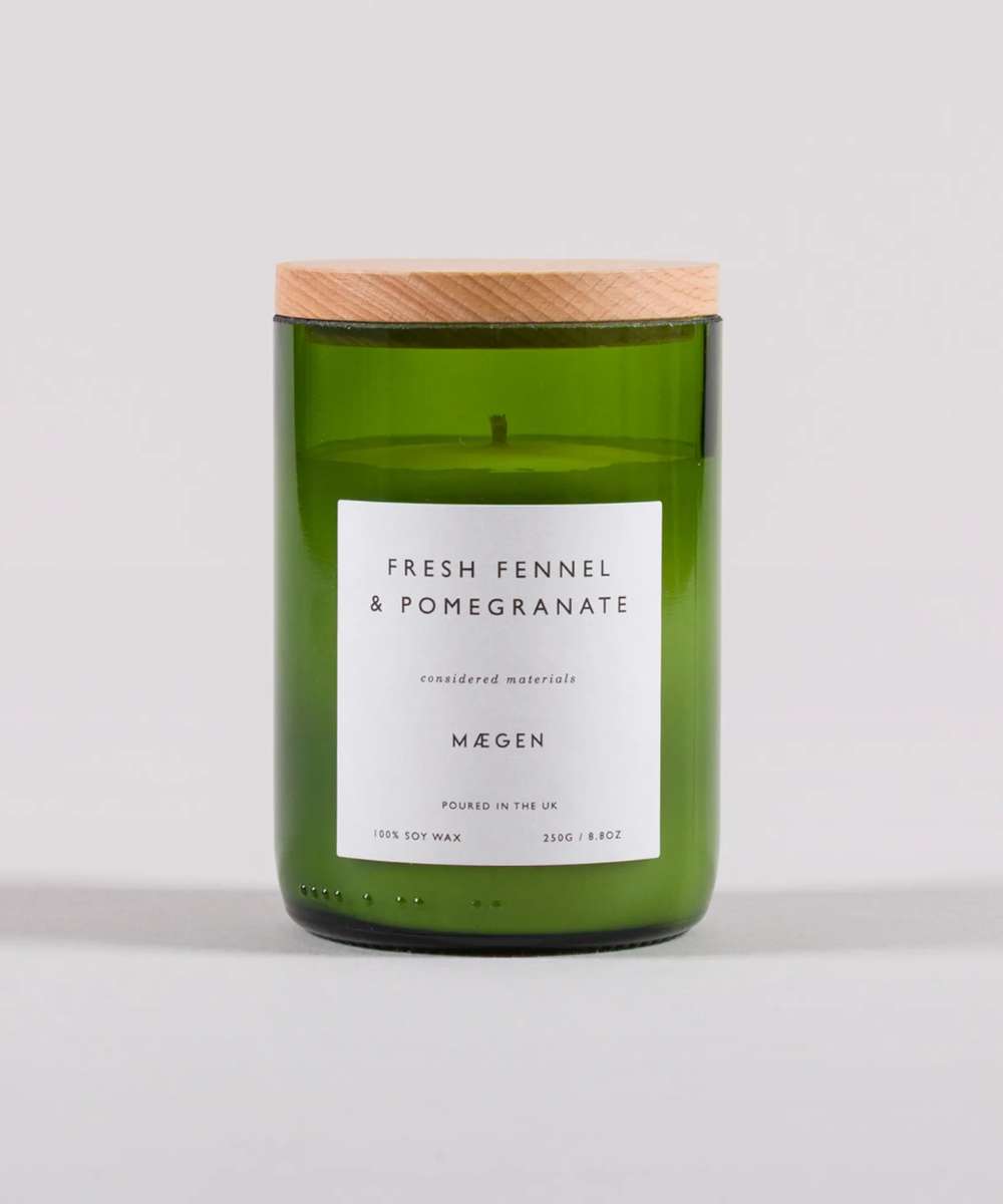 MÆGEN Orchard Glass Candle – Fresh Fennel & Pomegranate