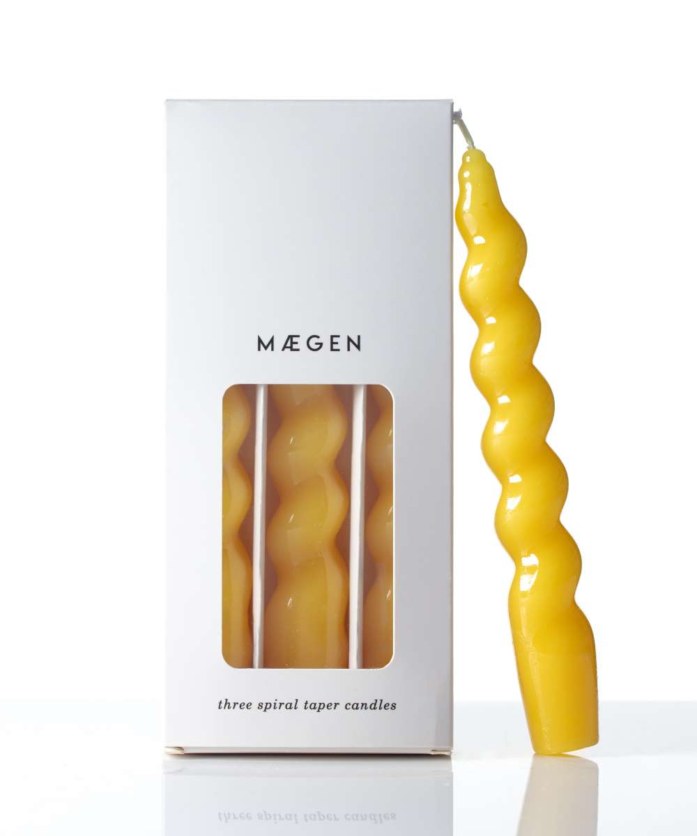 MÆGEN Spiral Taper Candle (Pack of 3)