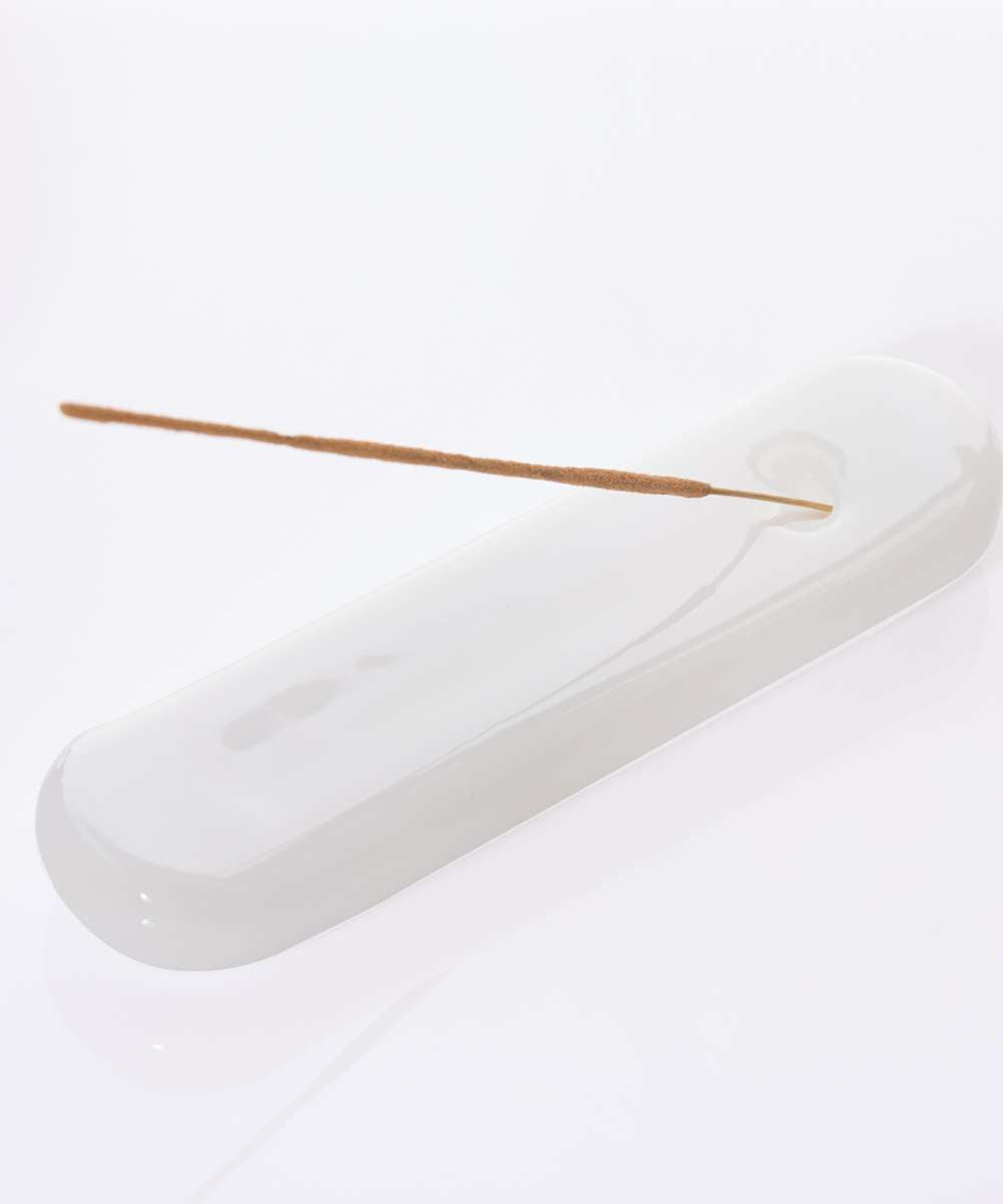 MÆGEN Lilo Glass Incense Holder - Milky White