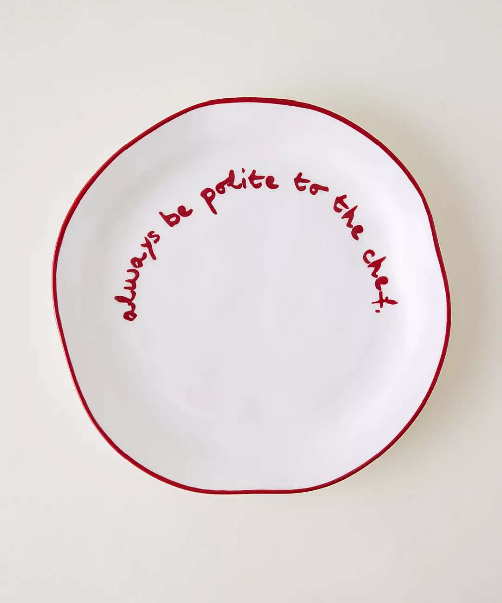 MÆGEN Slogan Plate - Always Be Polite To The Chef