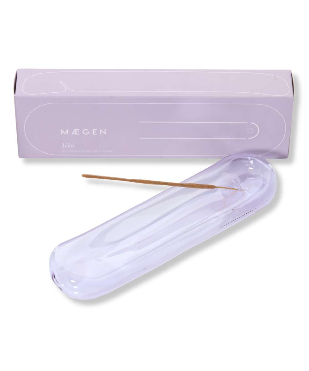 MÆGEN Lilo Glass Incense Holder - Lavendar