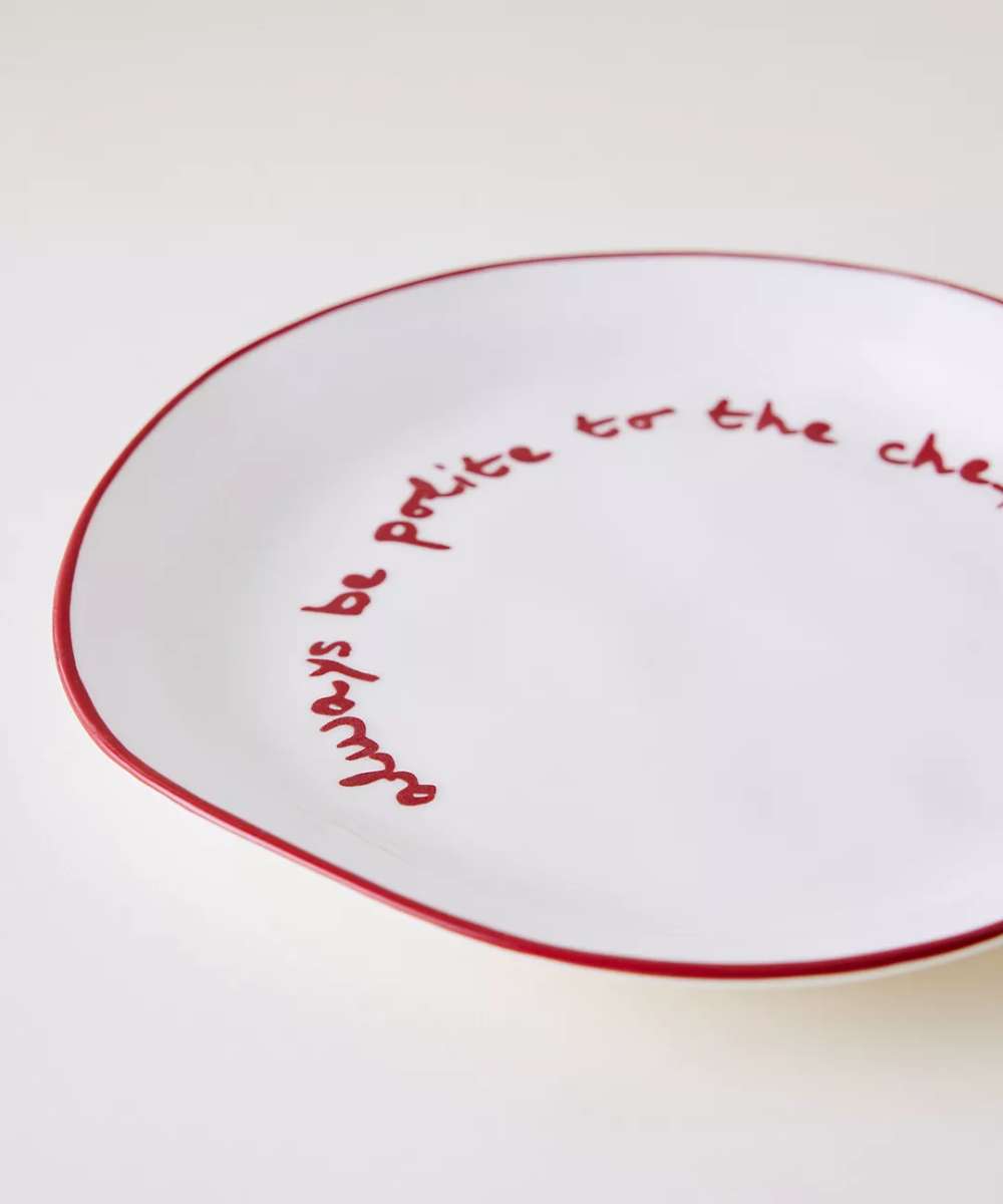 MÆGEN Slogan Plate - Always Be Polite To The Chef