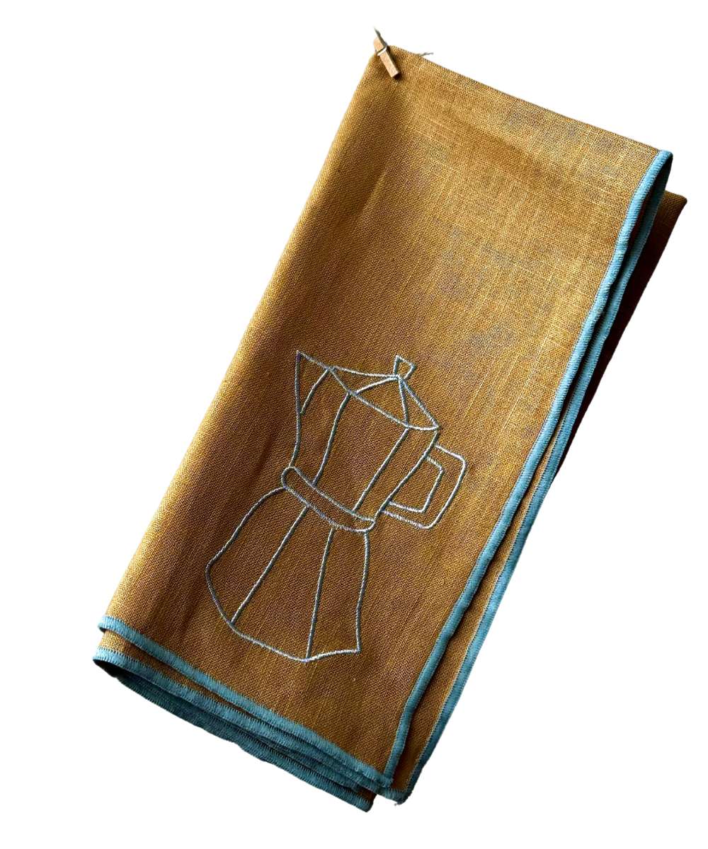 MÆGEN Linen-Blend Napkins - Espresso (set of 2)