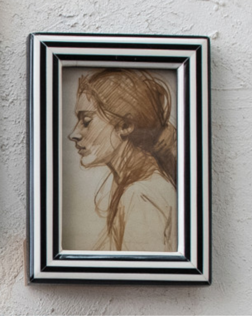 Black & White Striped Photo Frame