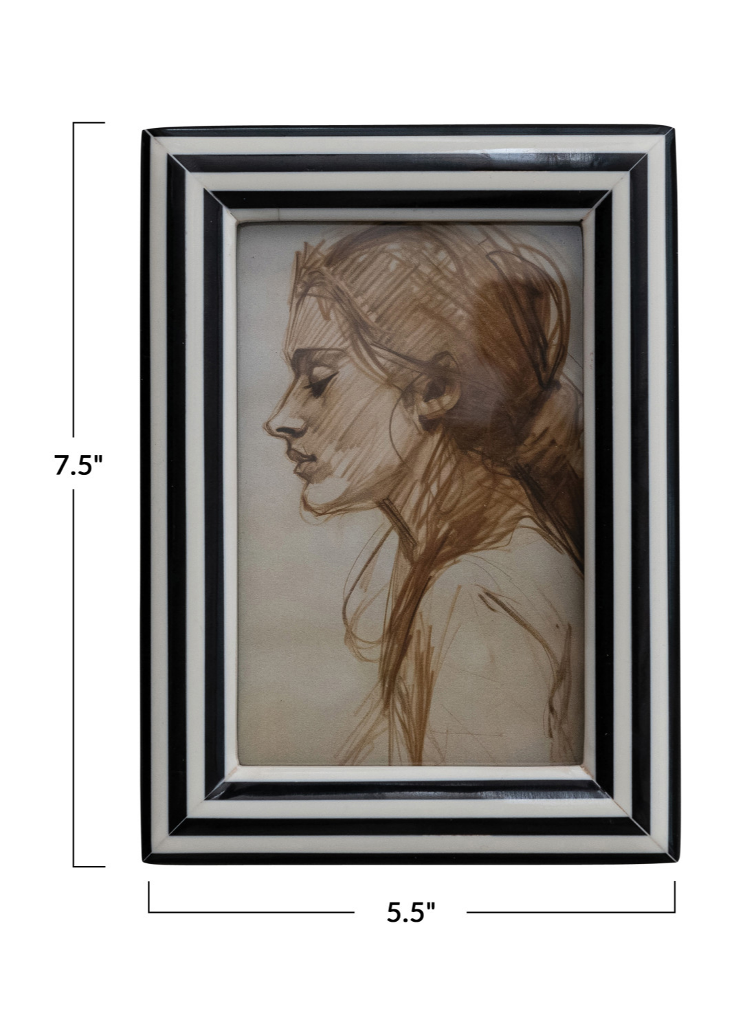 Black & White Striped Photo Frame