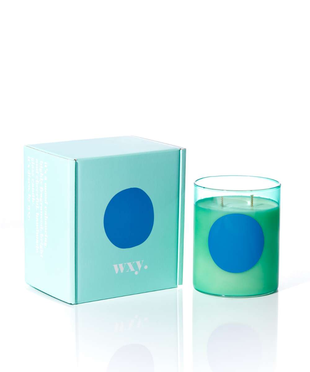 Wxy. Disco Glass Candle - Basil and Sweet Lime