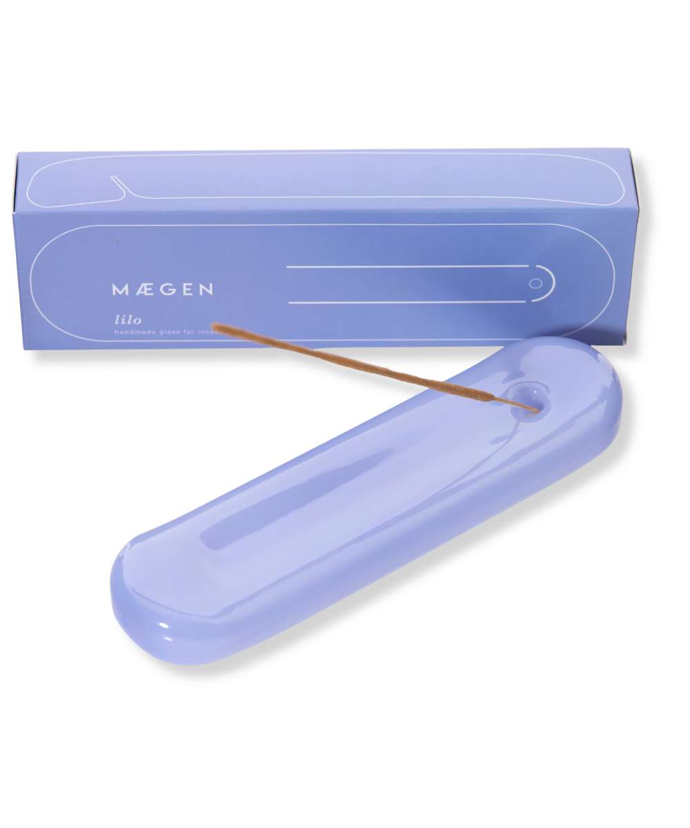 MÆGEN Lilo Glass Incense Holder - Milky Blue