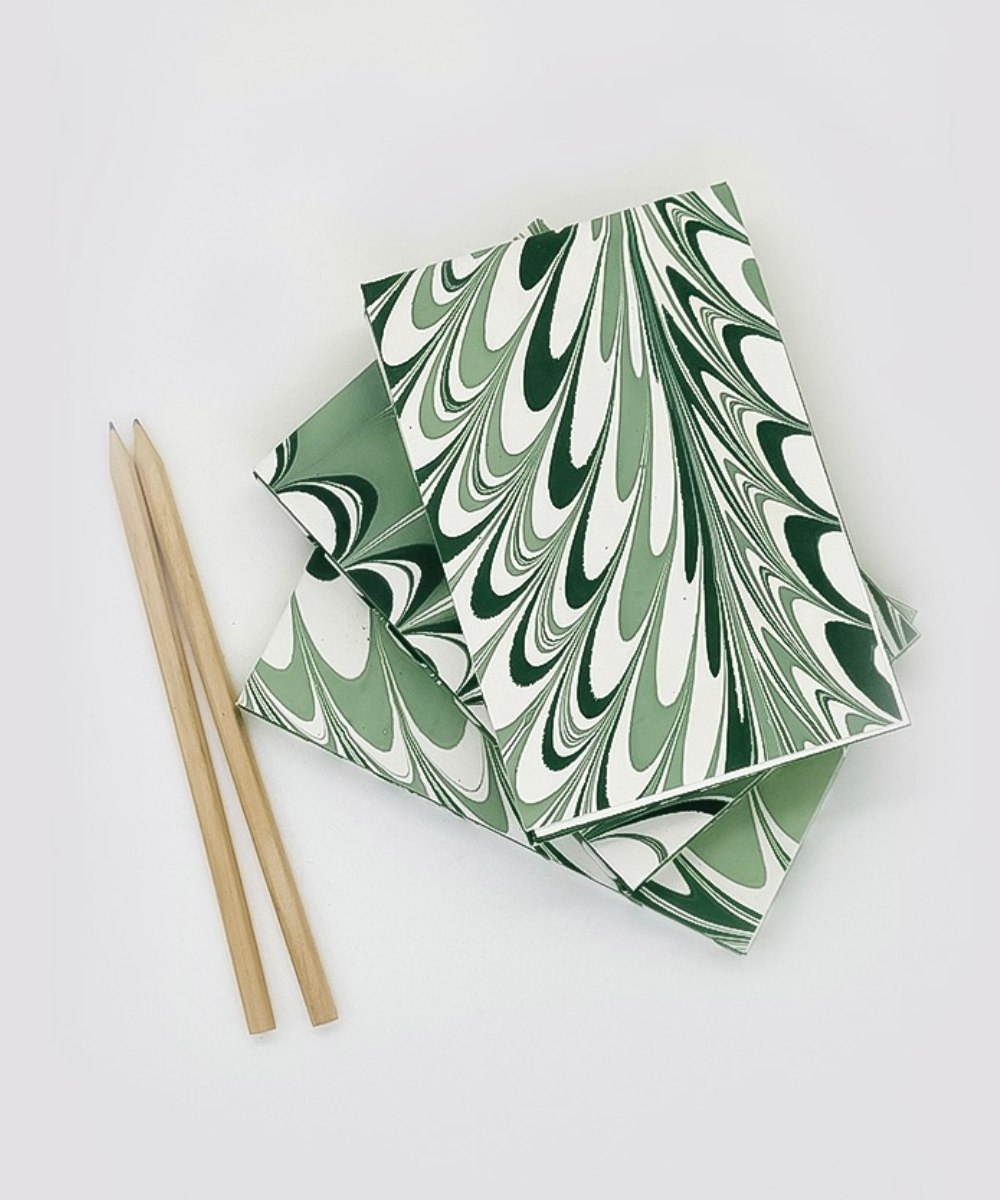Marbled Notepad - Green
