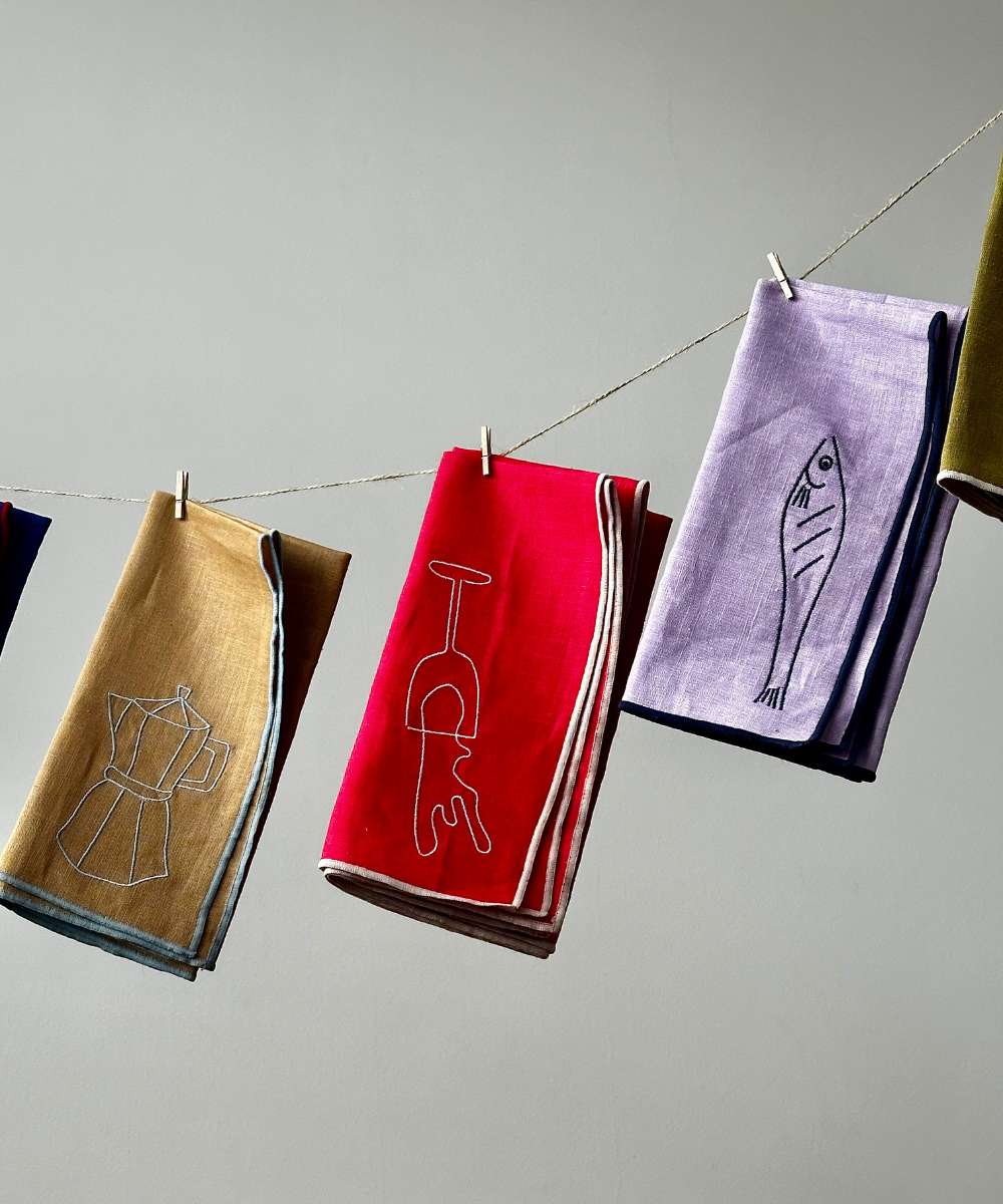 MÆGEN Linen-Blend Napkins - Espresso (set of 2)