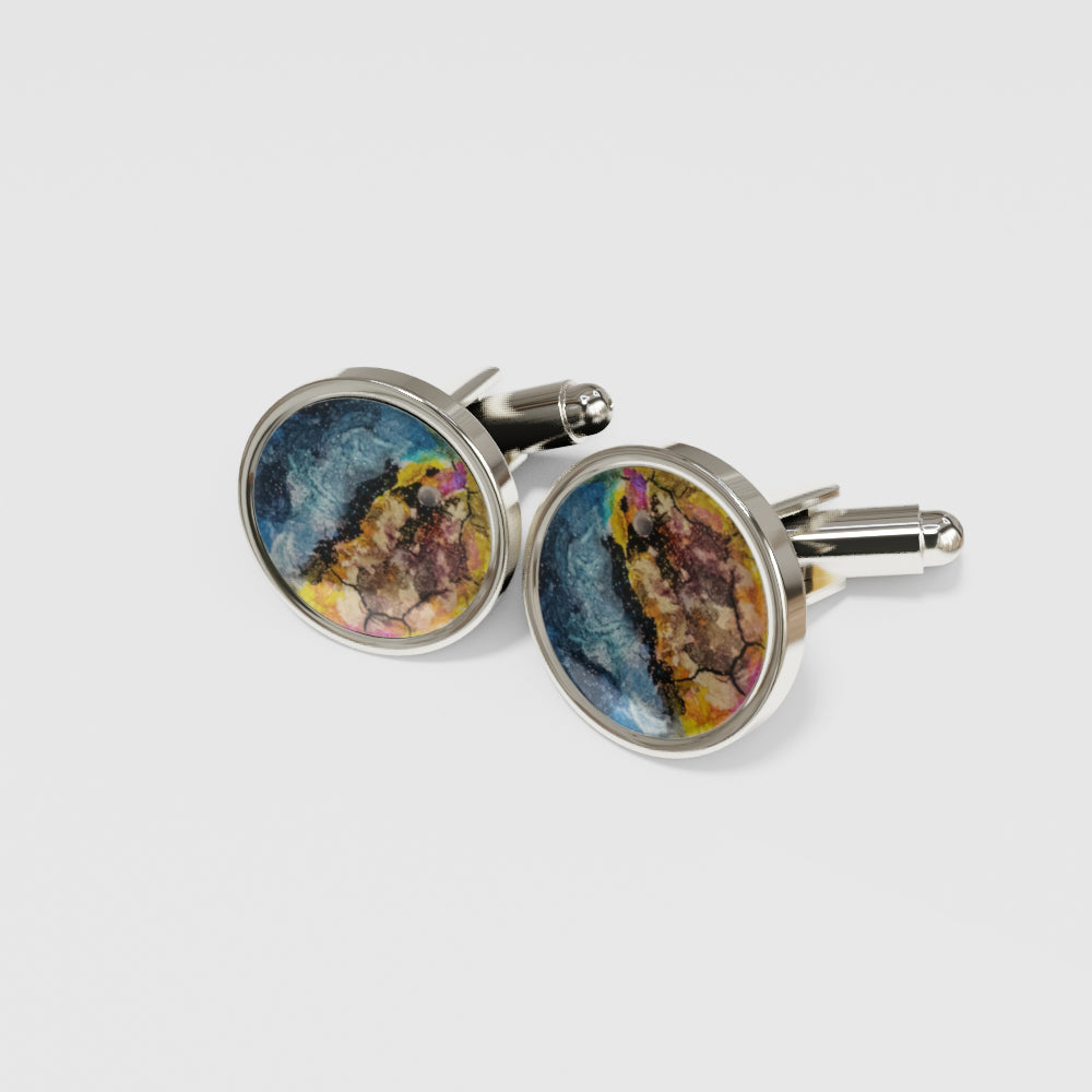 UAE beach diorama cufflinks