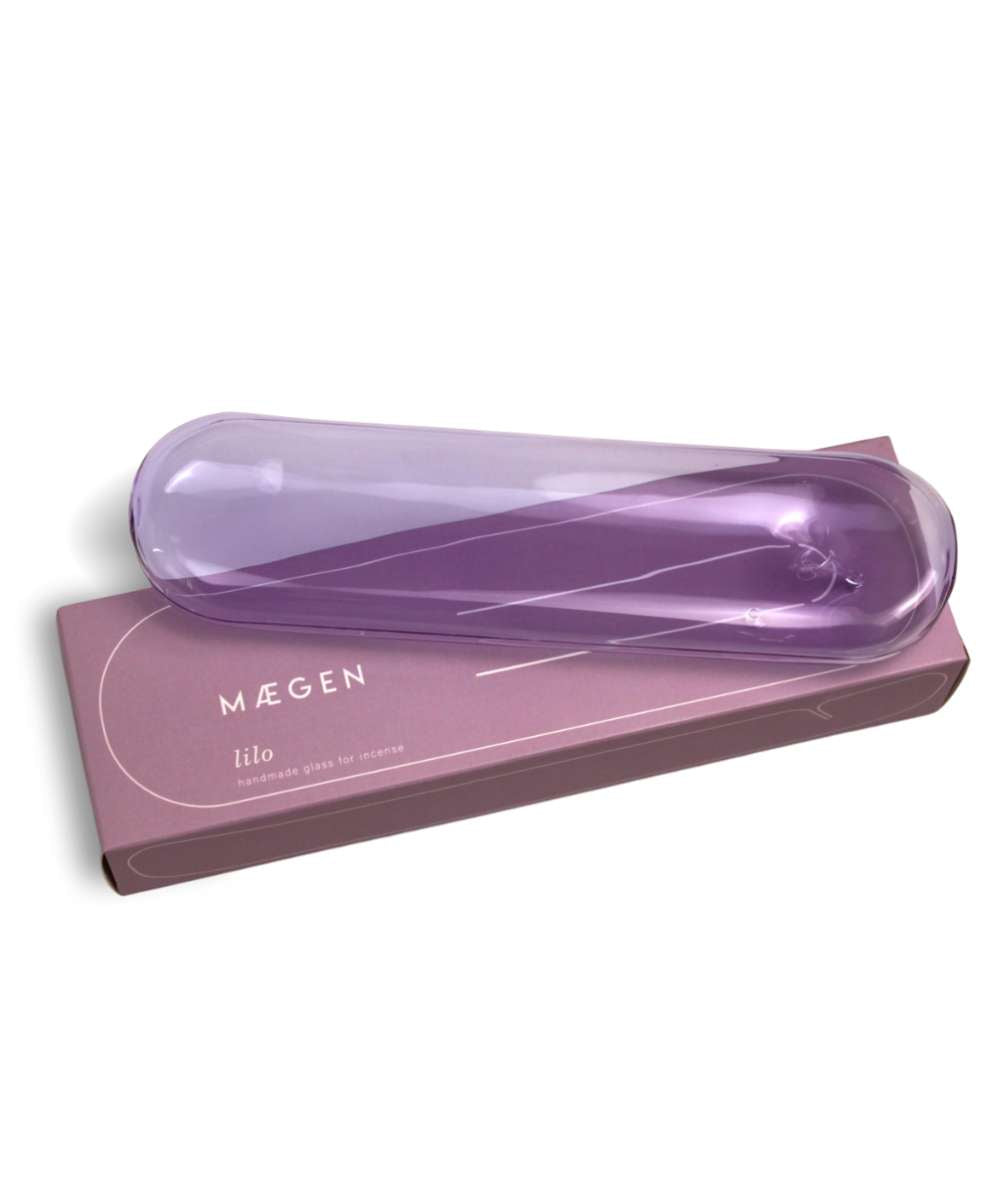 MÆGEN Lilo Glass Incense Holder - Lavendar