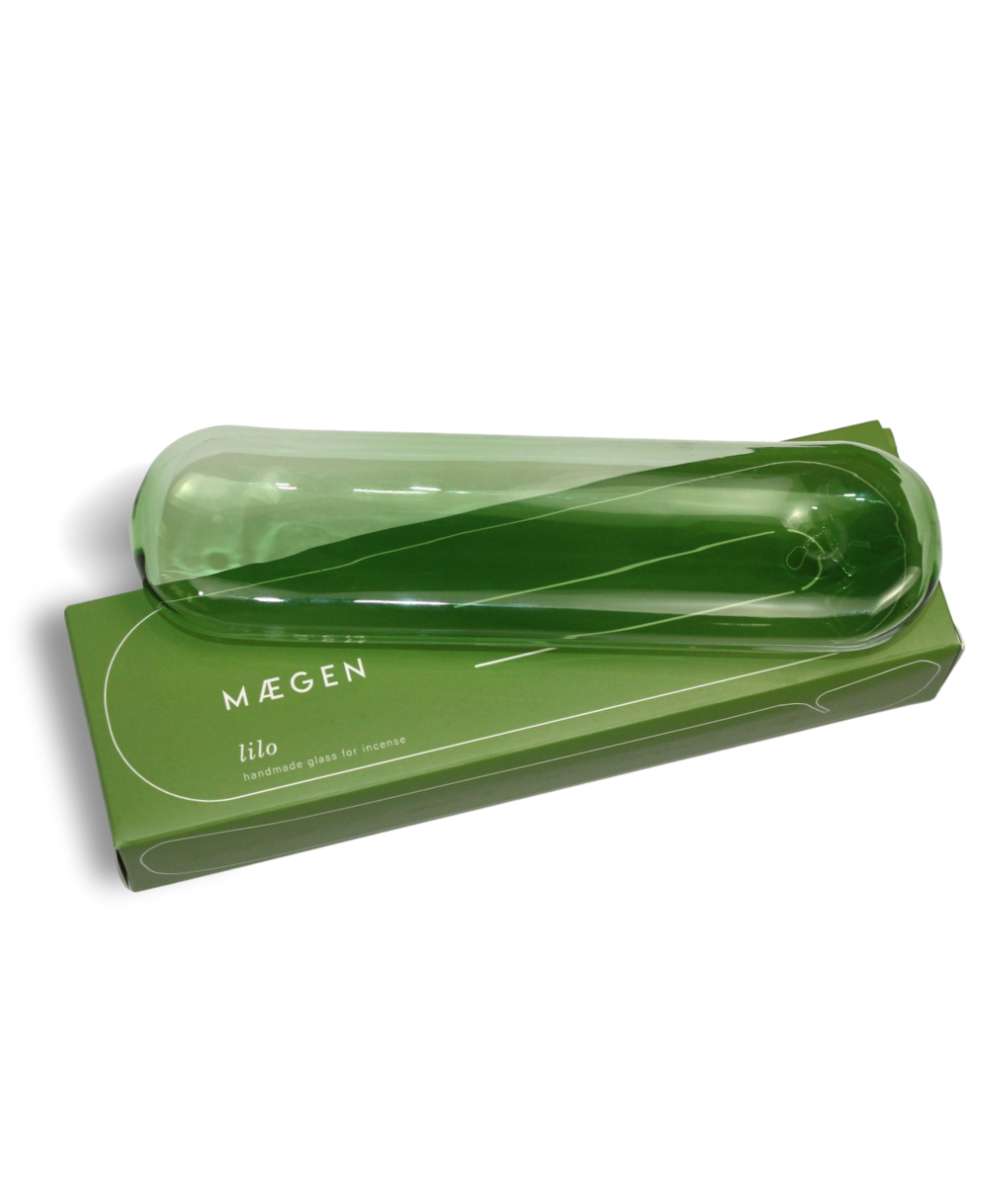 MÆGEN Lilo Glass Incense Holder - Green
