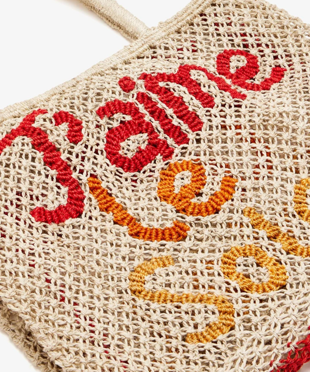 J’aime Le Soleil Natural Jute Bag - Small