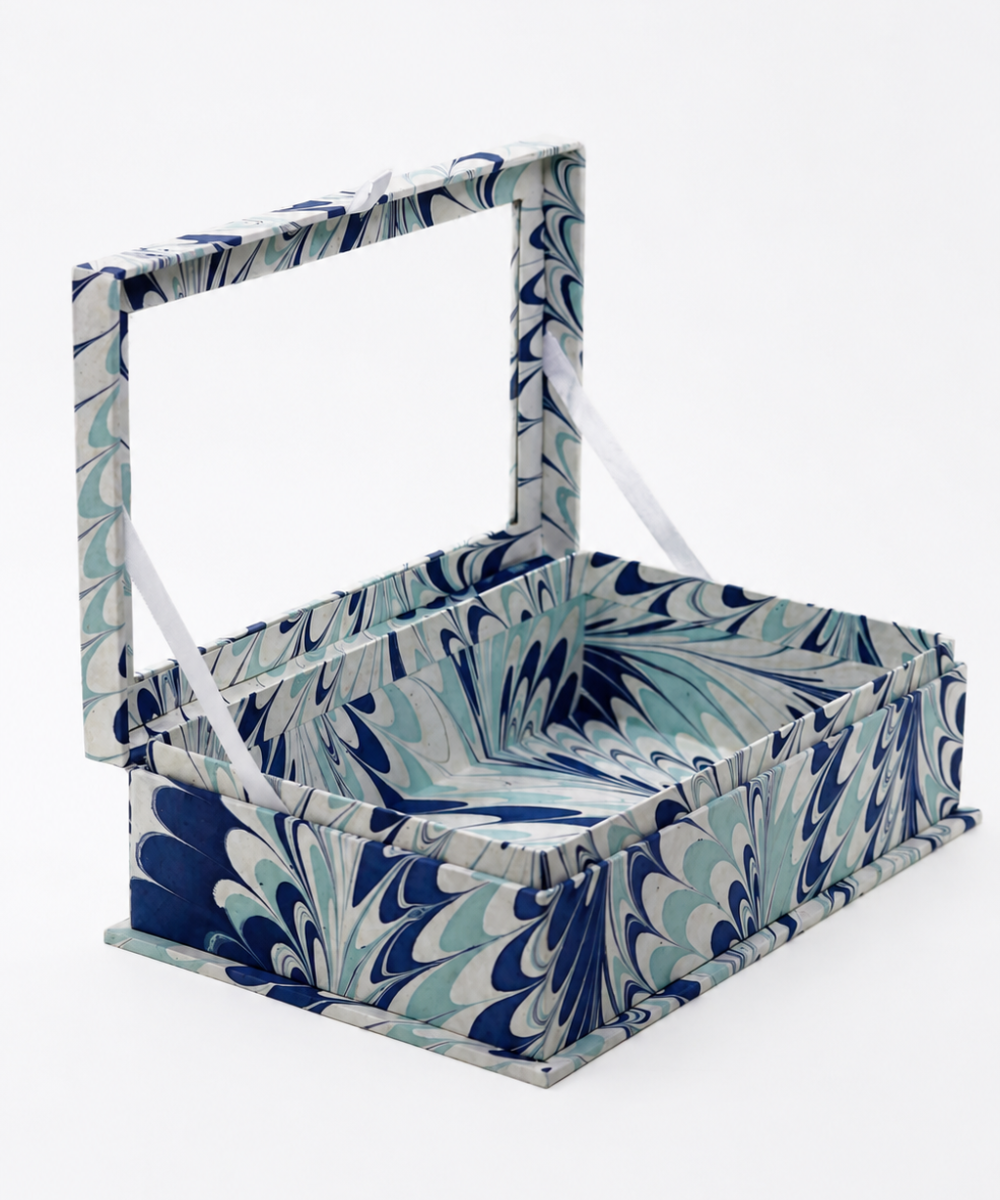 Marbled Treasure Box - Blue