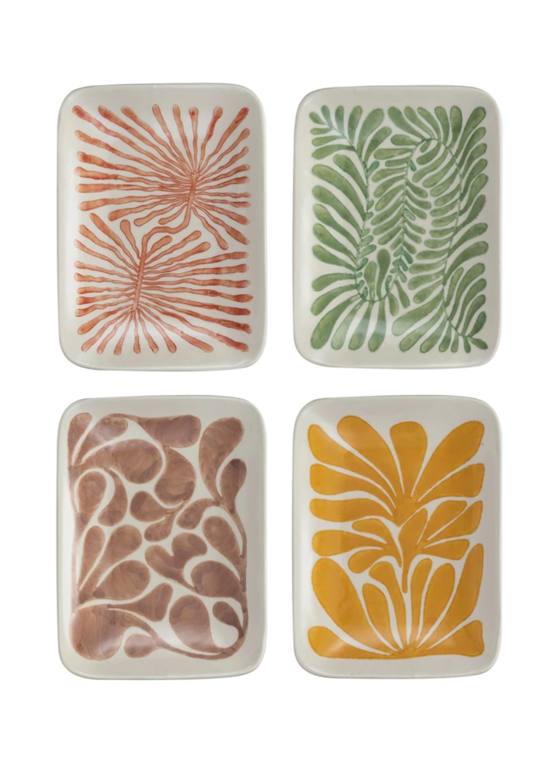 Hand-painted Abstract Stoneware Plate