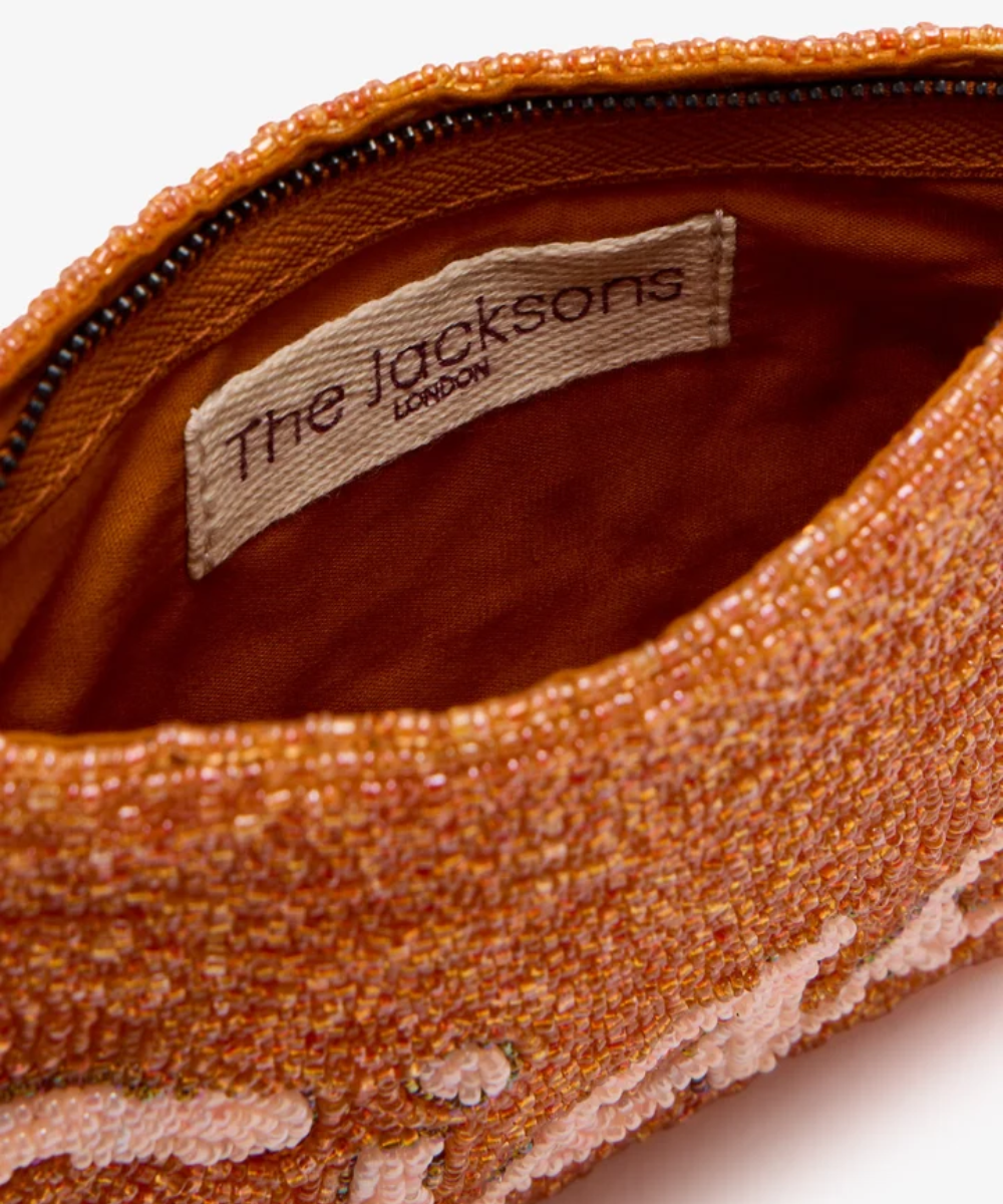 Mini Ciao Beaded Clutch Pale Orange