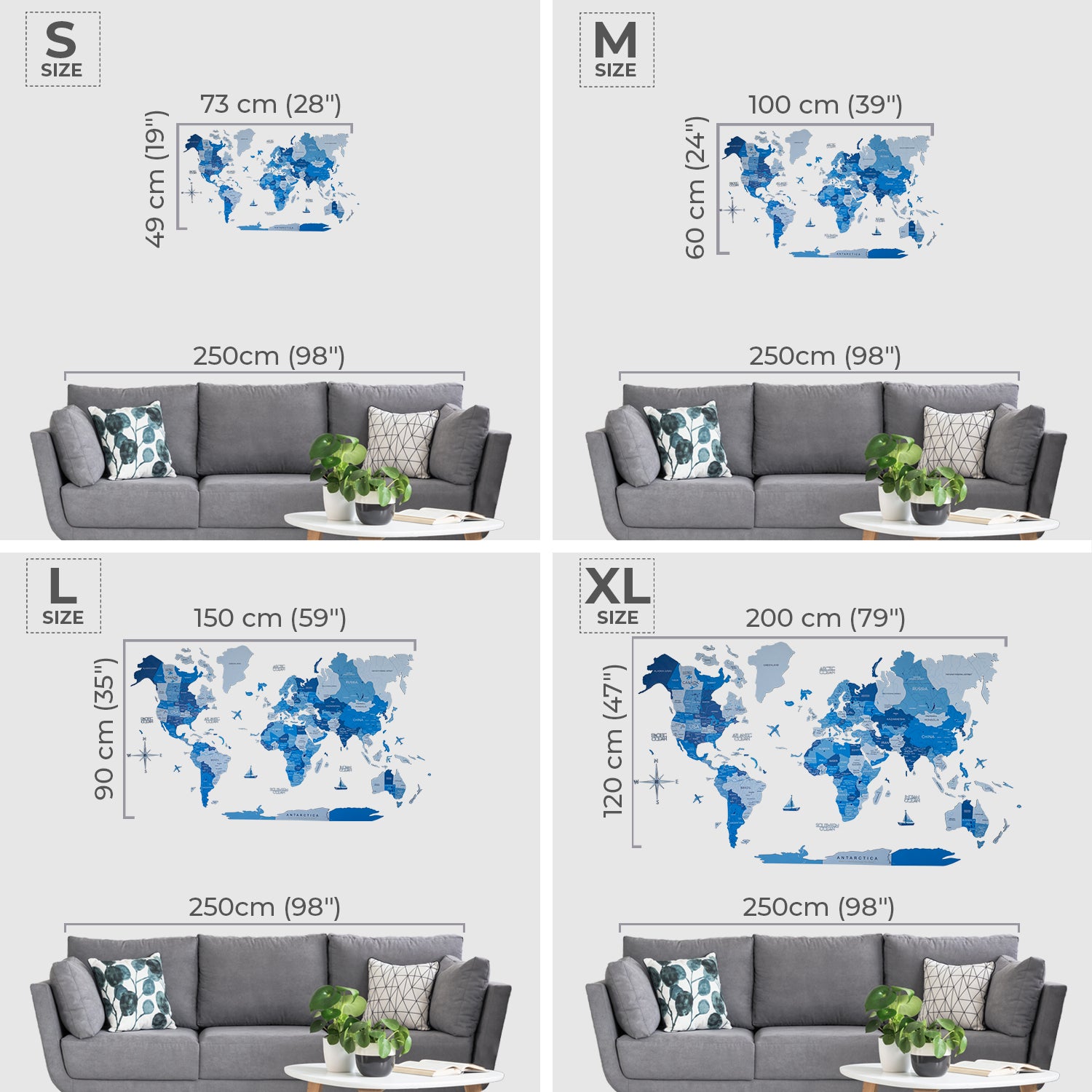 Enjoy The Wood 2D Wood Map Wall Art – Elegant Wooden World Map Decor for Home, Bedroom, or Office – Perfect Housewarming Gift, Handcrafted and Stylish Wall Art - Azure
