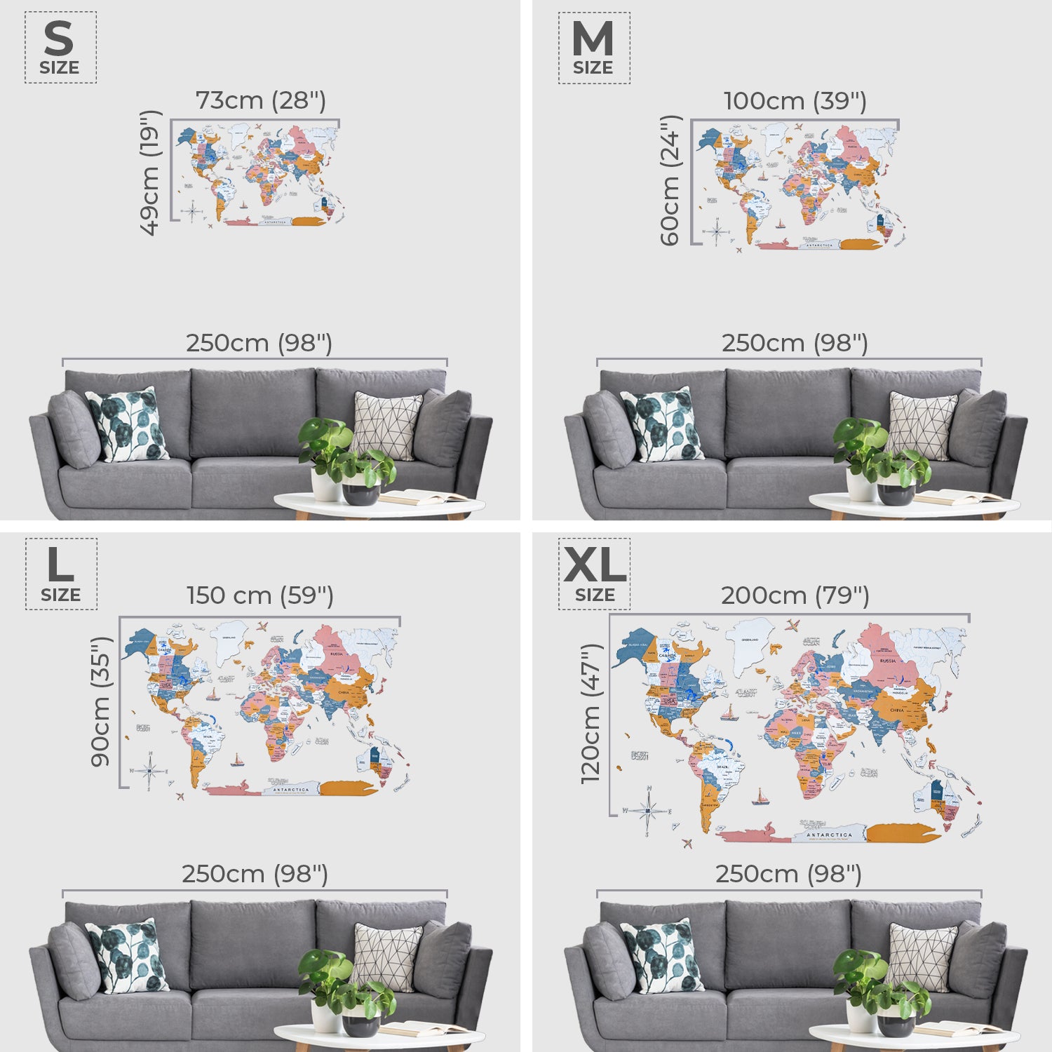 Enjoy The Wood 2D World Wood Wall Art – Elegant Wooden World Wall Decor for Home, Bedroom, or Office – Perfect Housewarming Gift & Handcrafted Wall Art - Festival Design