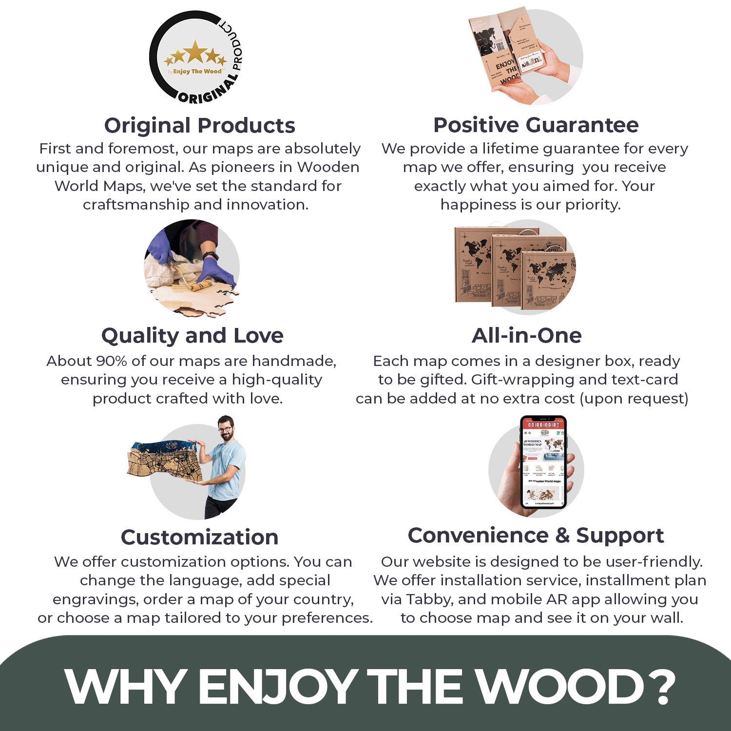 Enjoy The Wood 2D World Wood Wall Art – Elegant Wooden World Wall Decor for Home, Bedroom, or Office – Perfect Housewarming Gift & Handcrafted Wall Art - Festival Design