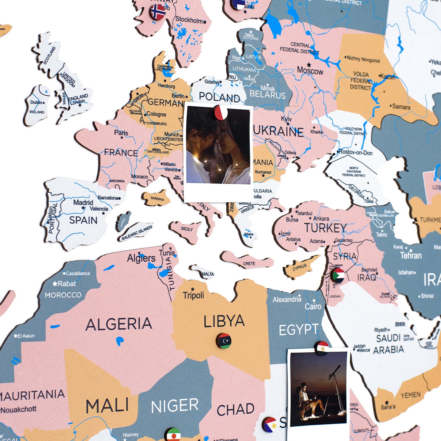 Enjoy The Wood 2D World Wood Wall Art – Elegant Wooden World Wall Decor for Home, Bedroom, or Office – Perfect Housewarming Gift & Handcrafted Wall Art - Festival Design