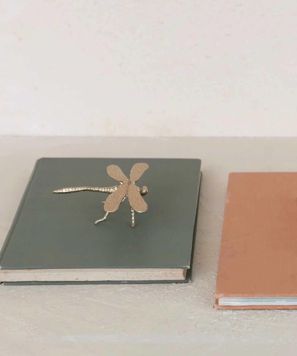 Golden Dragonfly Sculpture