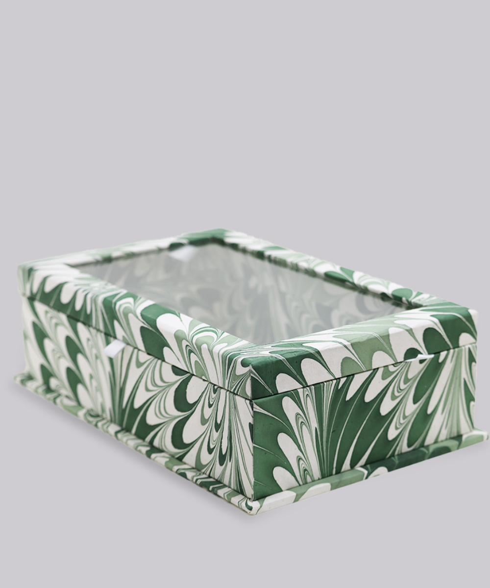 Marbled Treasure Box - Green