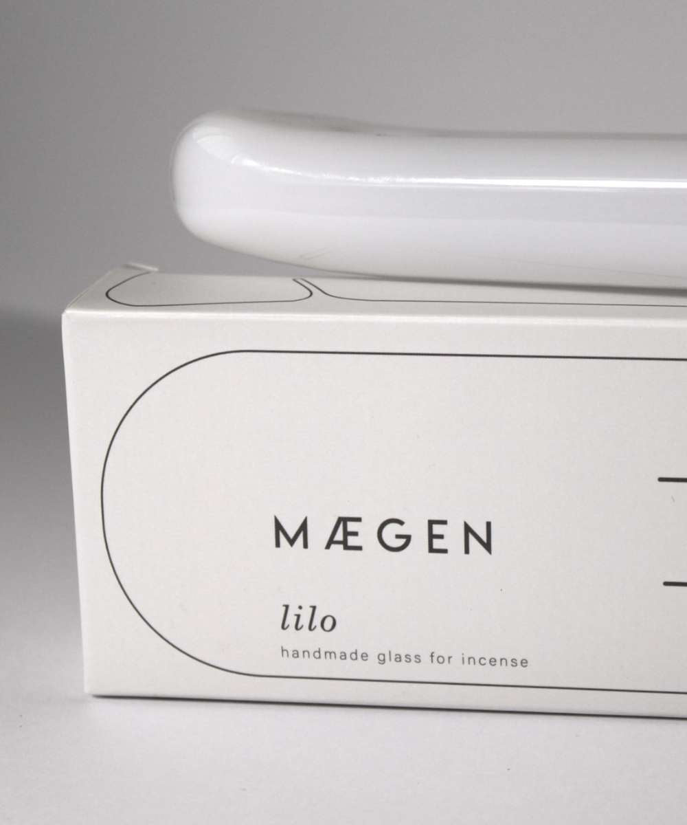 MÆGEN Lilo Glass Incense Holder - Milky White