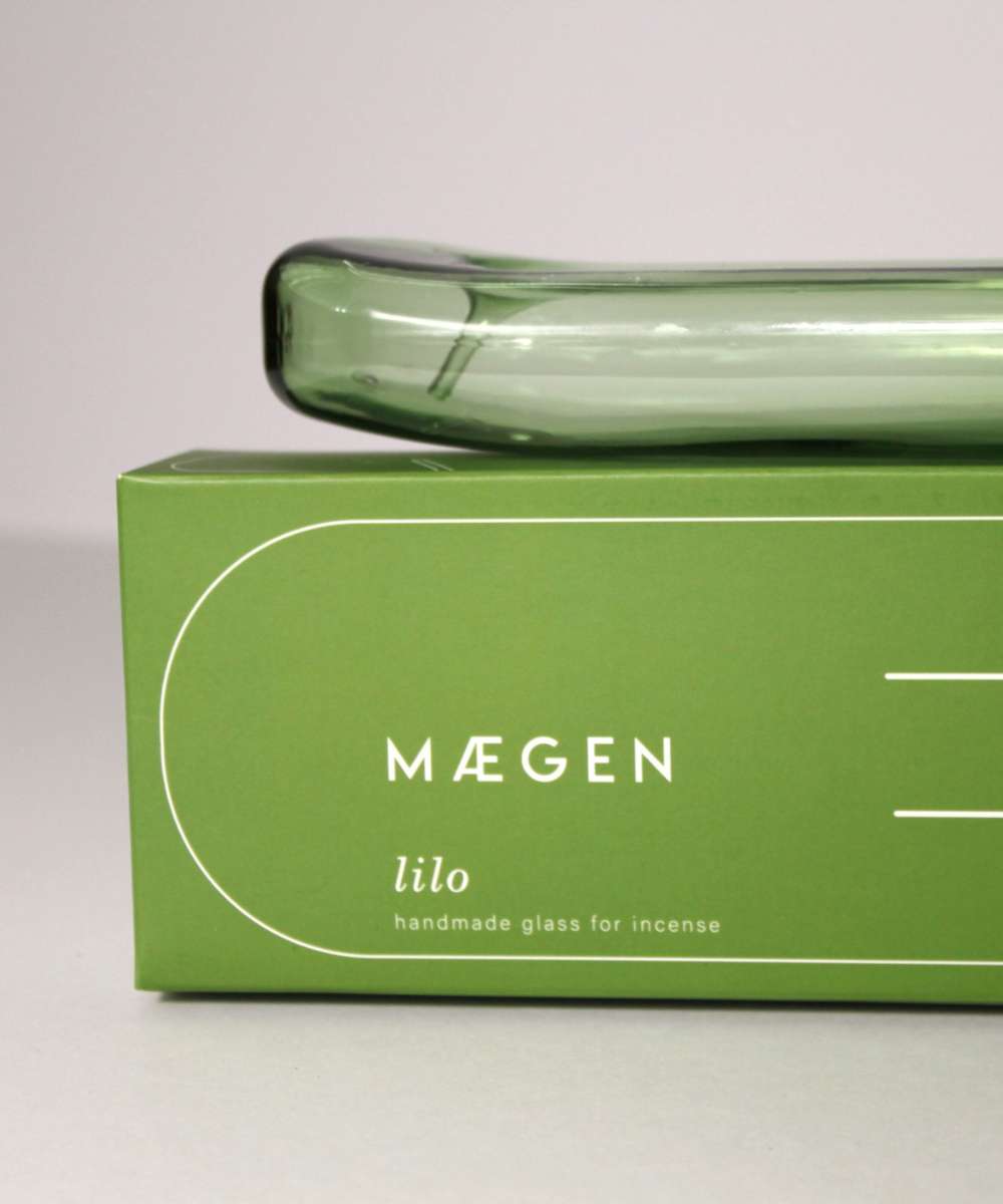 MÆGEN Lilo Glass Incense Holder - Green