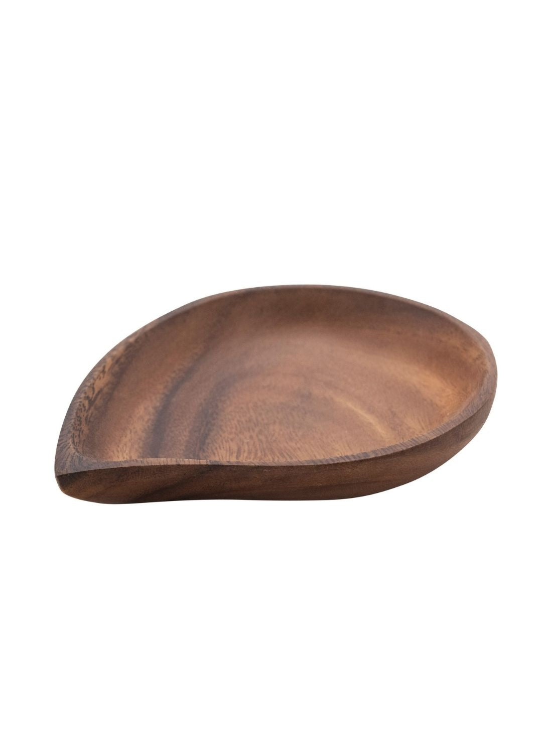 Wood Teardrop Shaped Dish