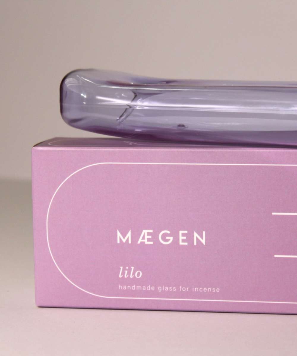 MÆGEN Lilo Glass Incense Holder - Lavendar