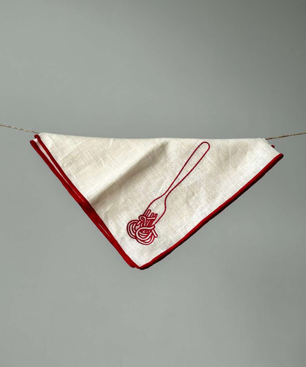 MÆGEN Linen-Blend Napkins - Spaghetti (Set of 2)