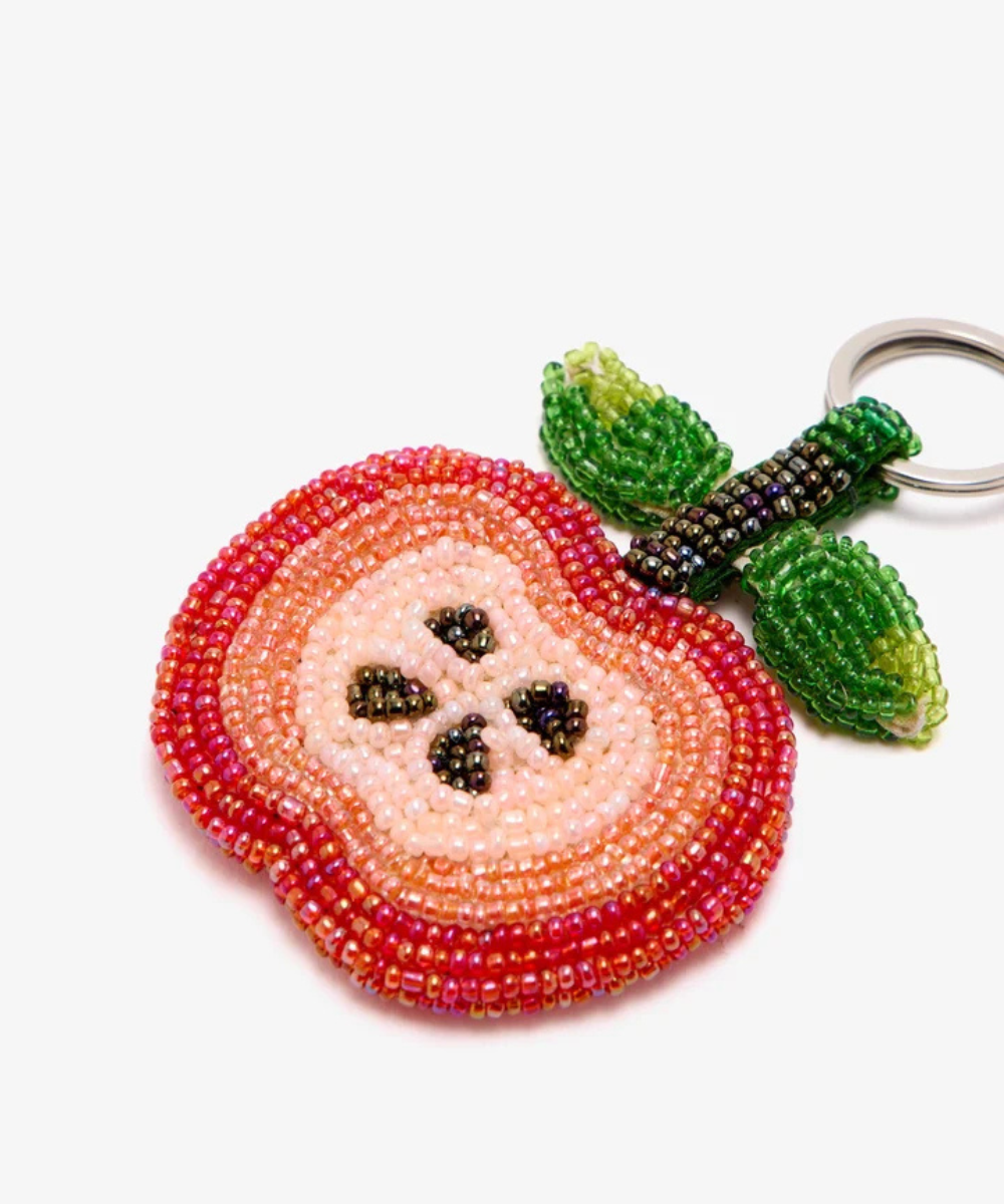 The Jacksons Beaded Mini Keyring - Apple