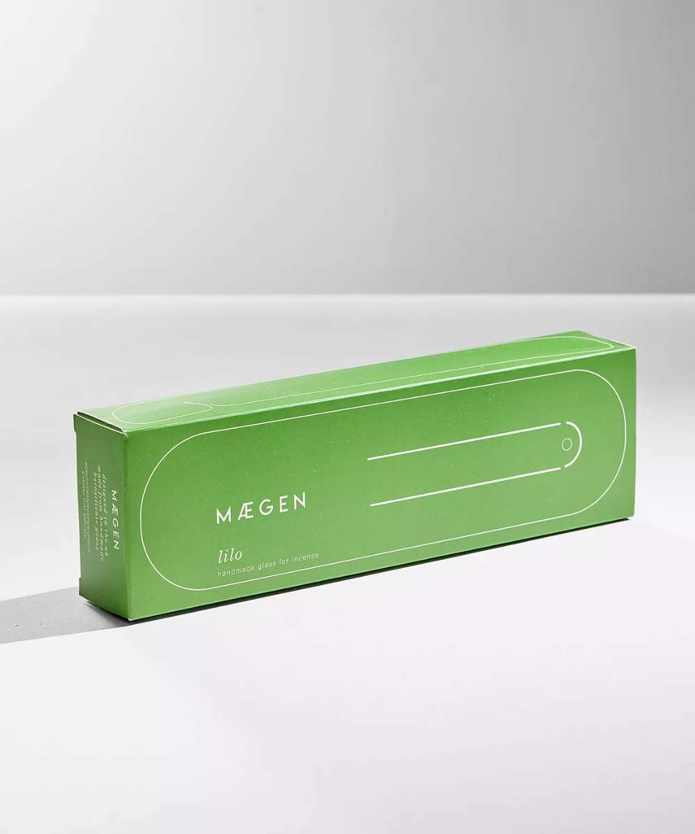 MÆGEN Lilo Glass Incense Holder - Green