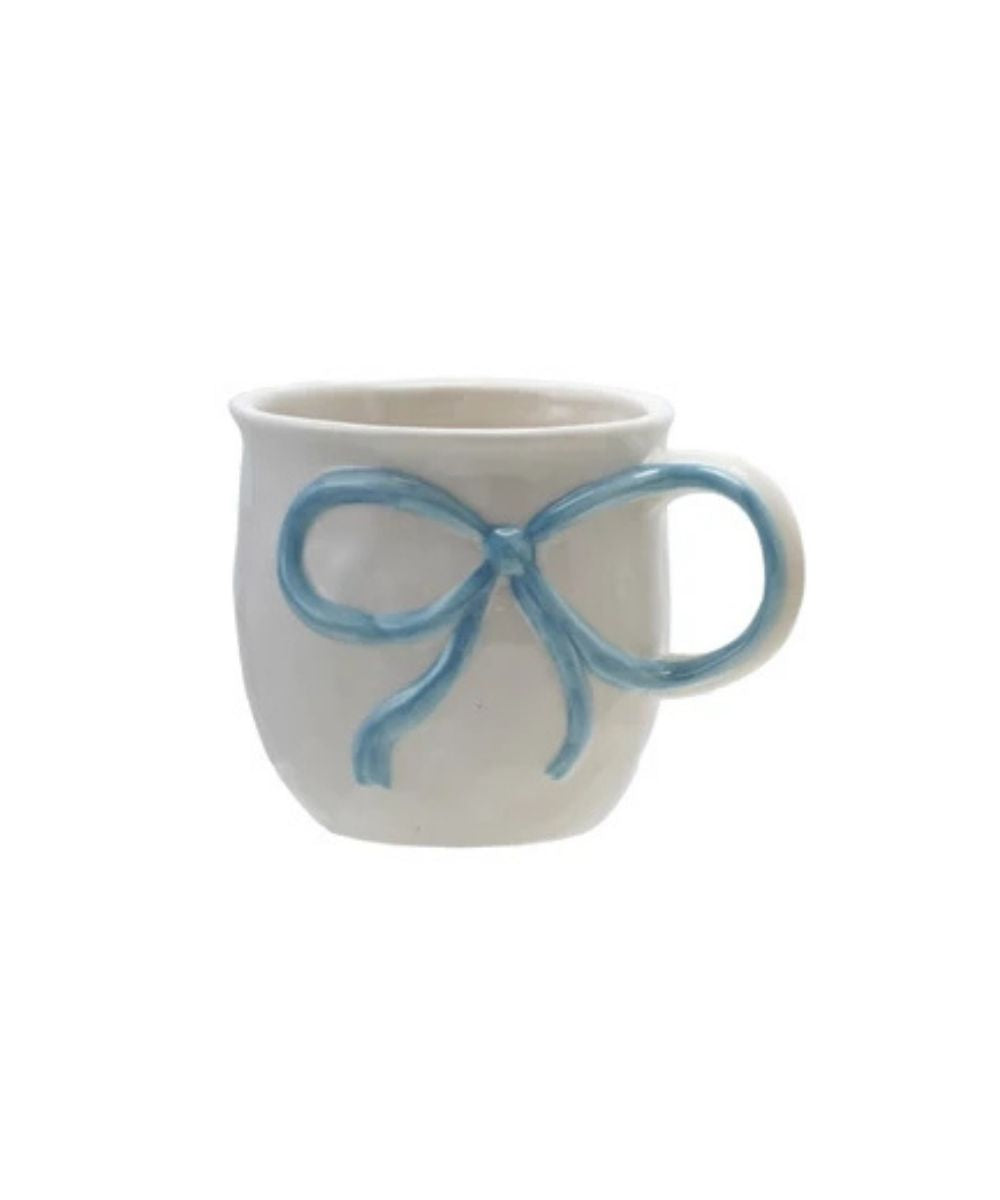 18 oz. Stoneware Mug with Bow Handle