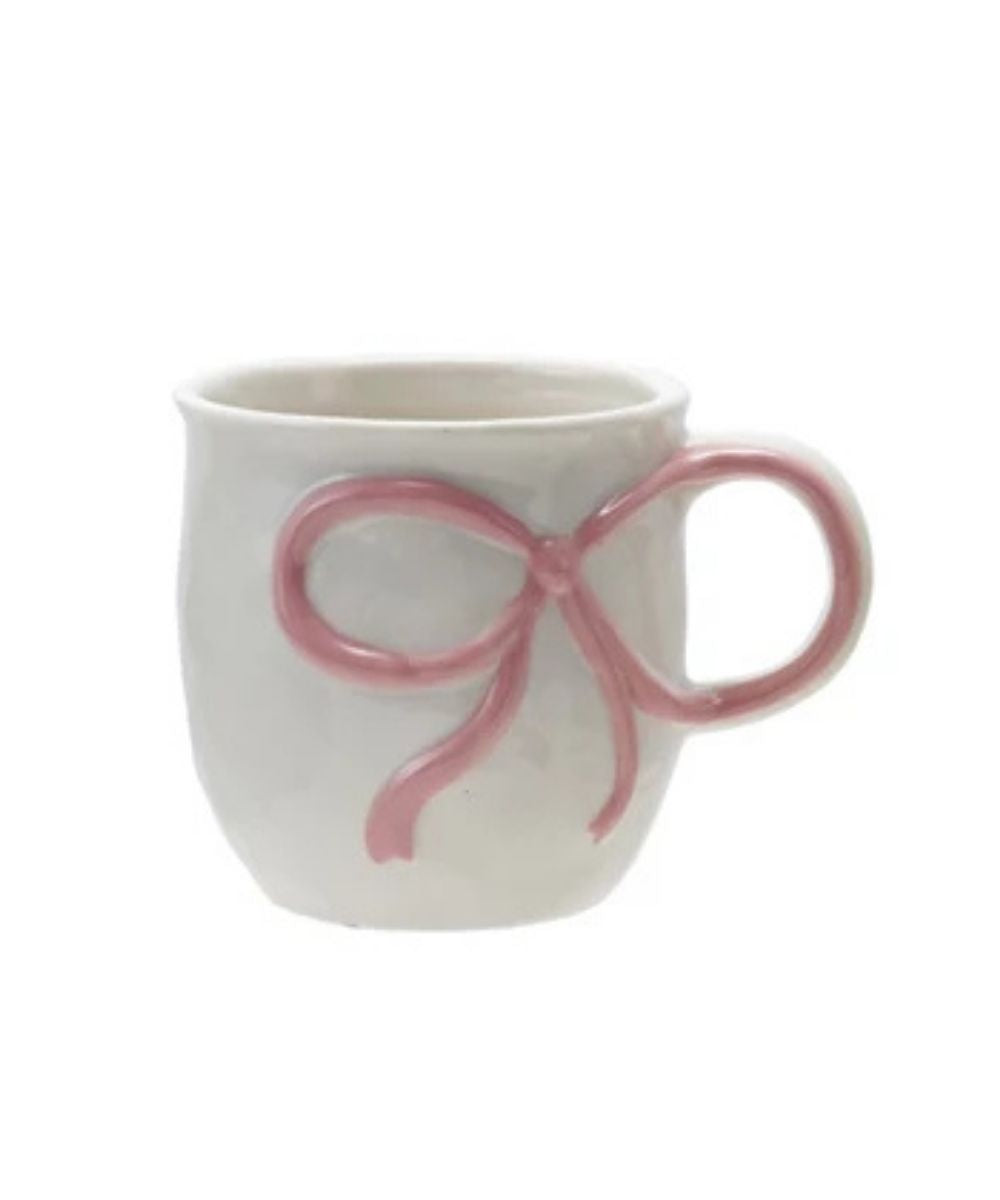 18 oz. Stoneware Mug with Bow Handle