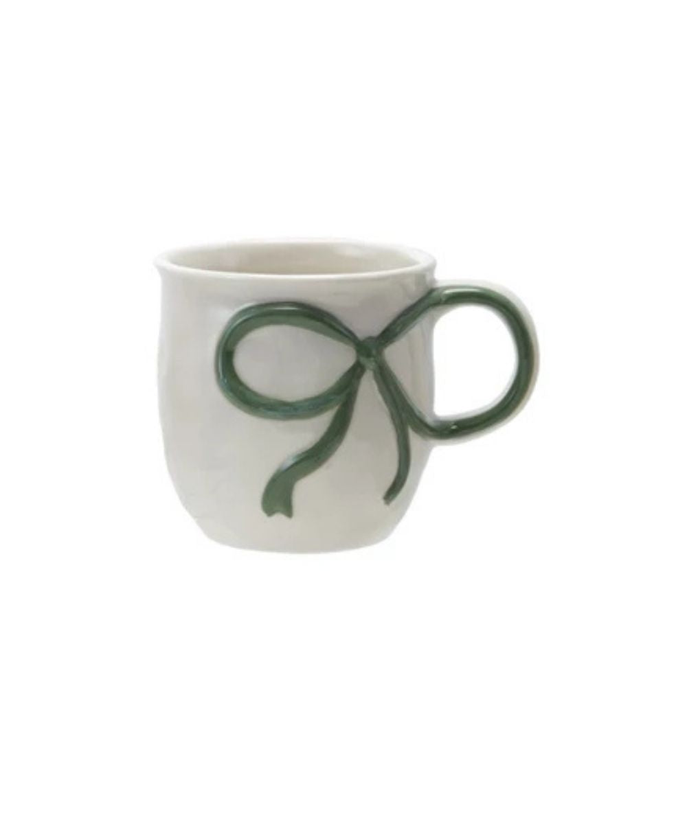 18 oz. Stoneware Mug with Bow Handle