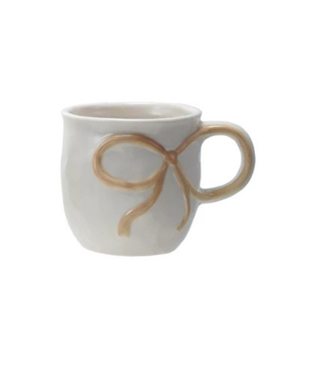 18 oz. Stoneware Mug with Bow Handle