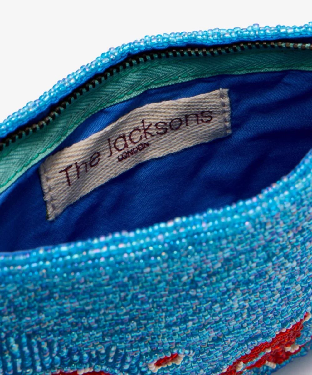 Mini Ciao Beaded Clutch Blue