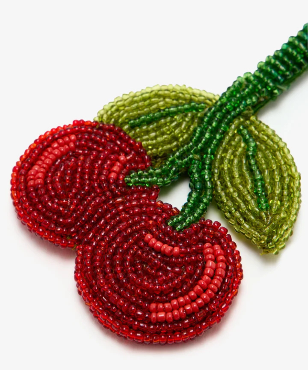 The Jacksons Beaded Mini Keyring - Cherry