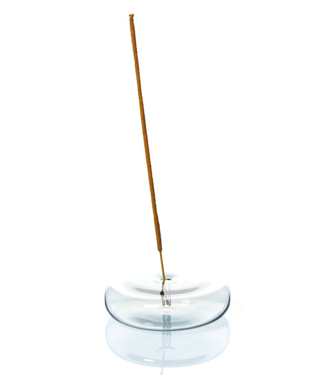 MÆGEN Dimple Glass Incense Holder - Grey