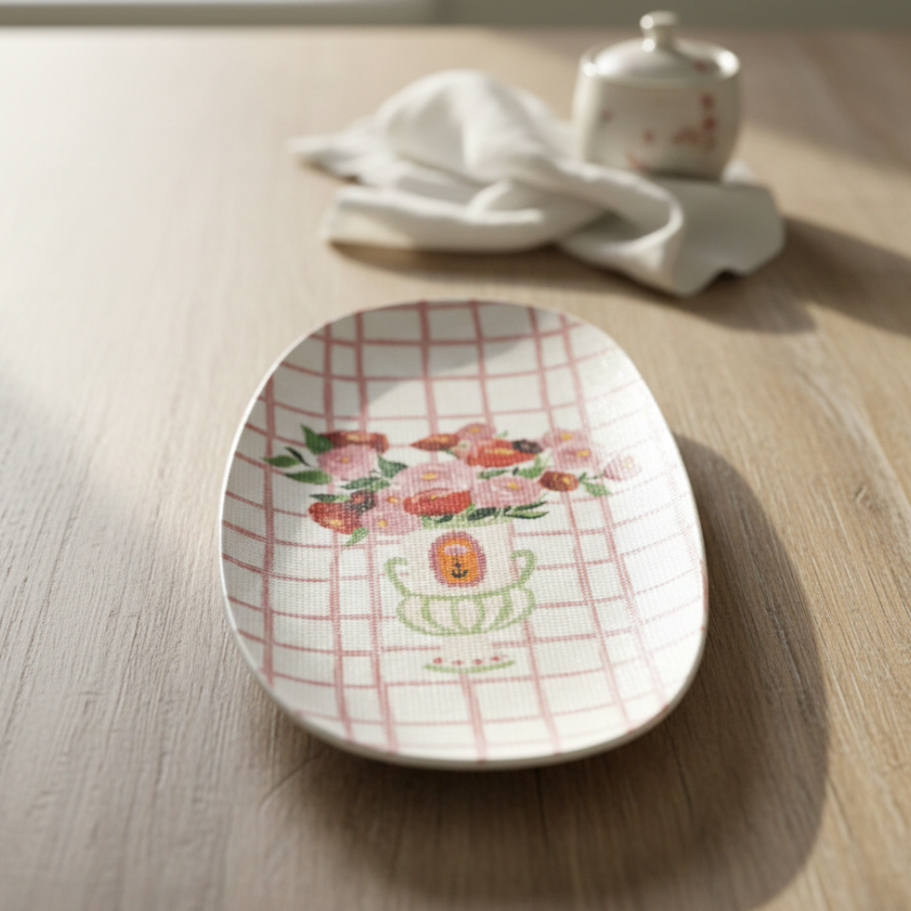 Bloom Stitch-Textured Stoneware Plates