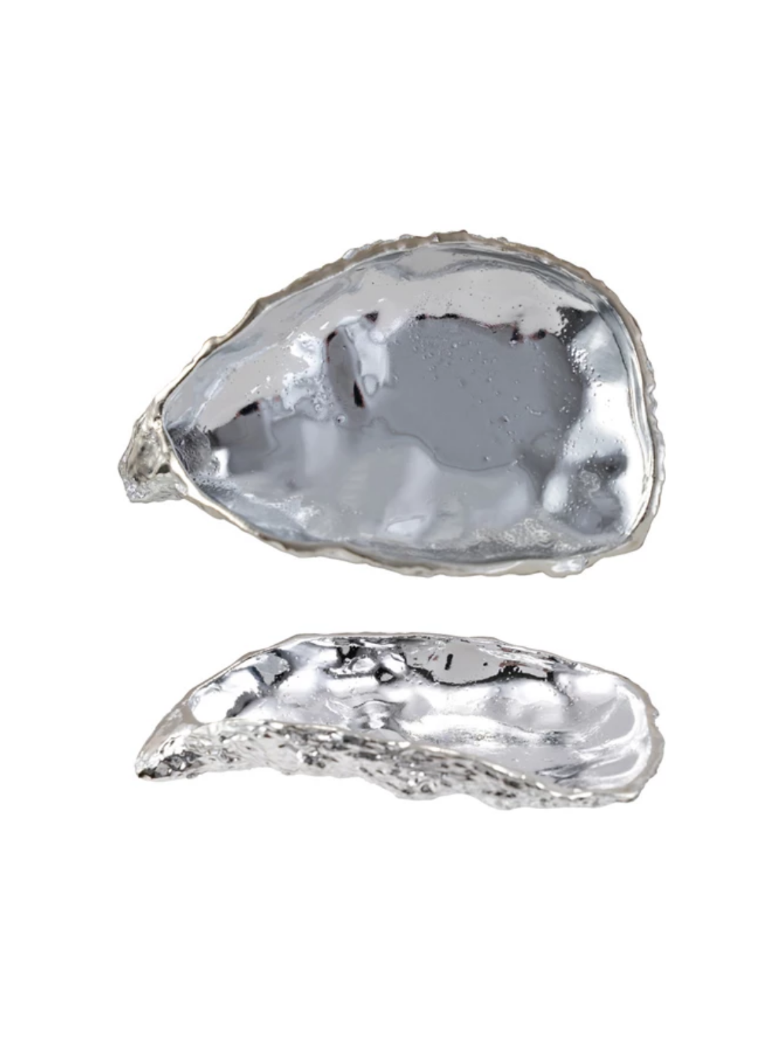 Decorative Chrome Oyster Shaped Dish