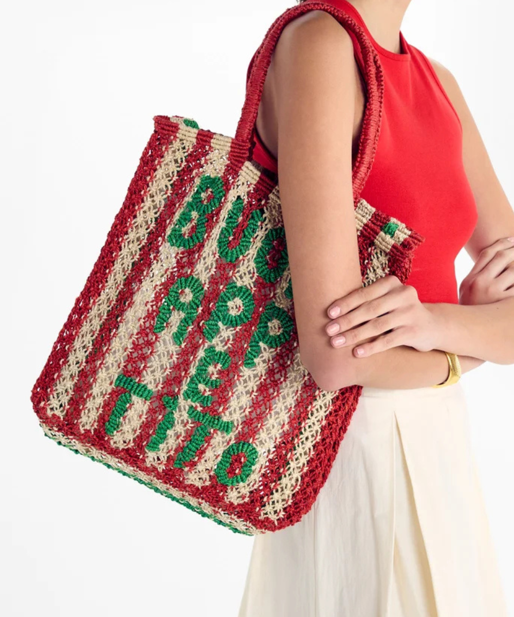 Lottie Buon Appetito Scarlet Jute Bag