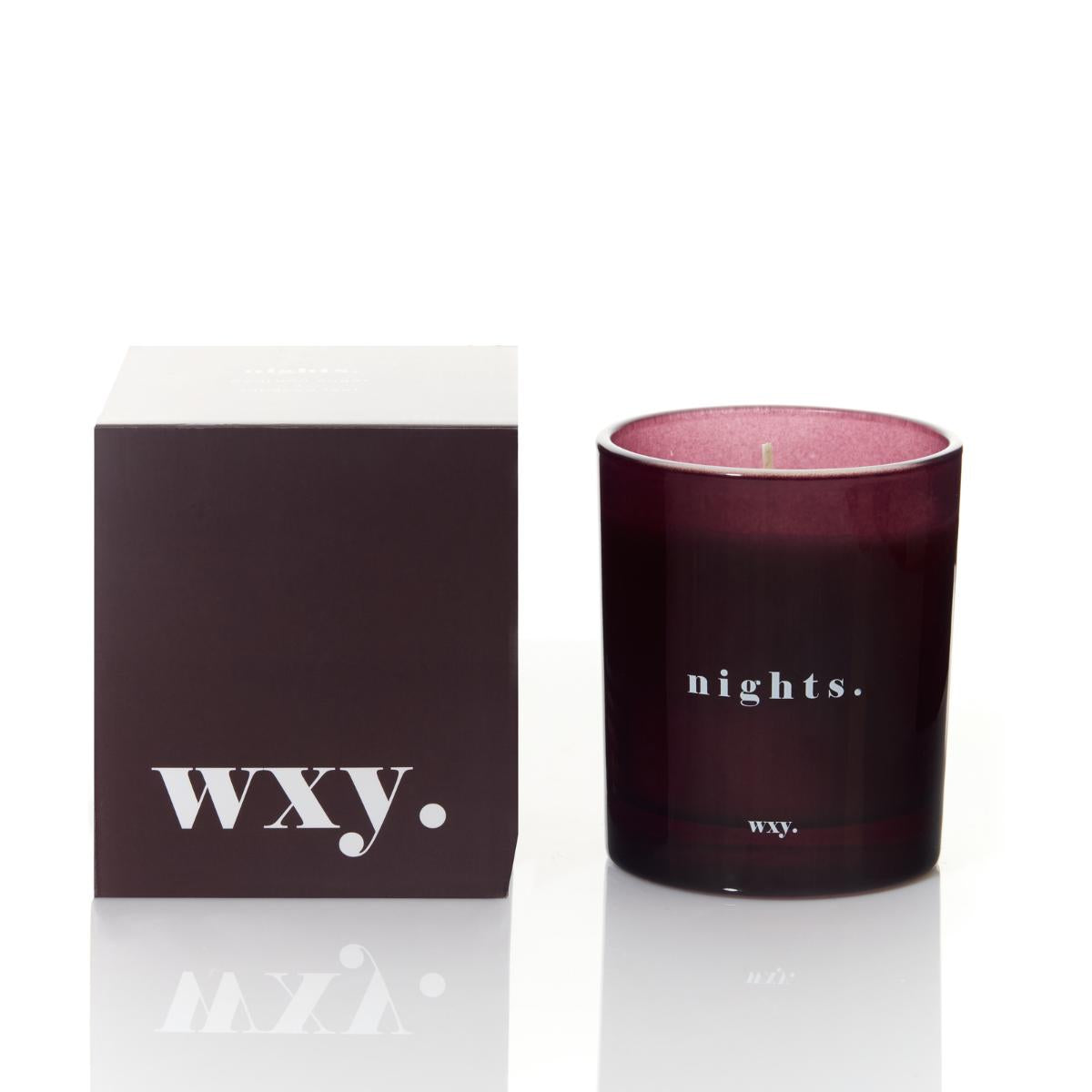 Wxy. Classic Nights Candle - Bourbon Sugar and Tabacco Leaf