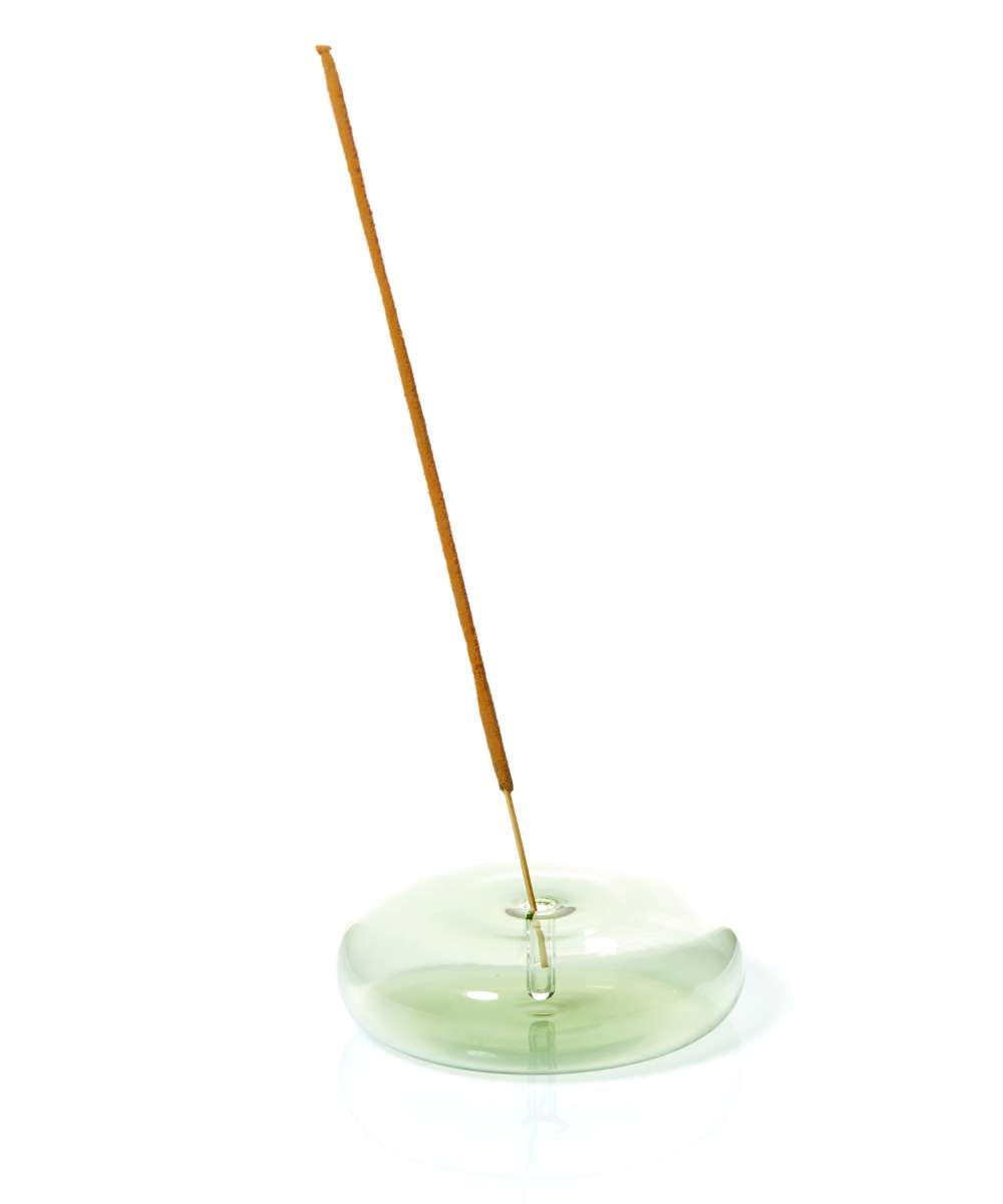 MÆGEN Dimple Glass Incense Holder - Green