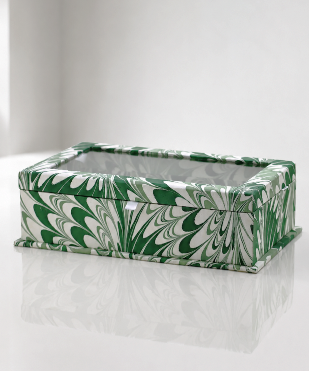 Marbled Treasure Box - Green