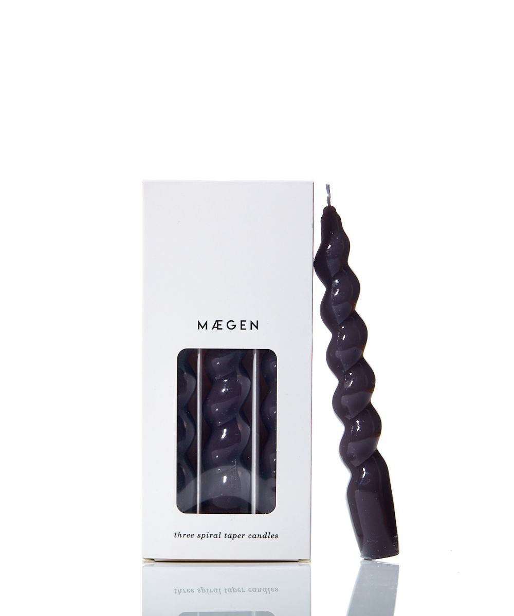 MÆGEN Spiral Taper Candle (Pack of 3)