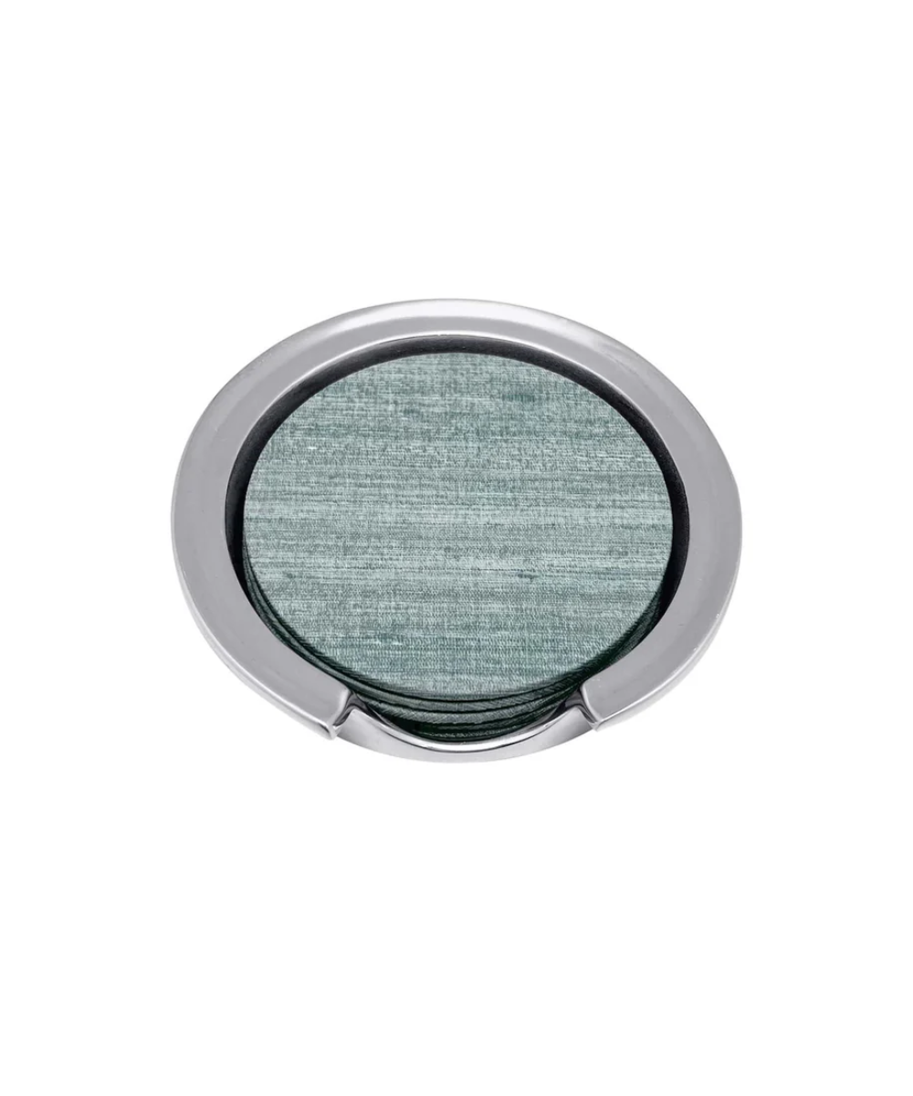 Capri Faux Grass Cloth Coaster Set